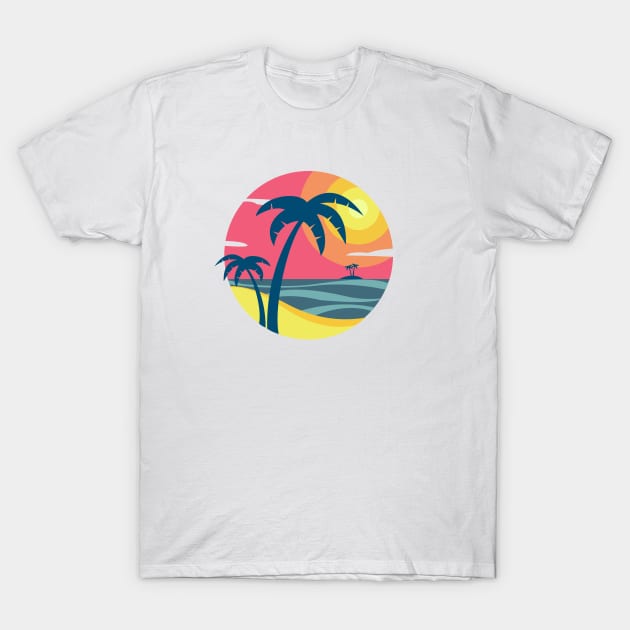 Beach Sunset T-Shirt by arashbeathew